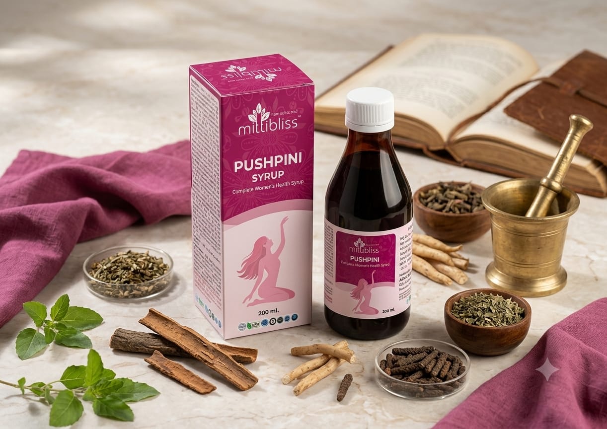 MittiBliss Pushpini Syrup (Ayurvedic Uterus Tonic) - Image 2